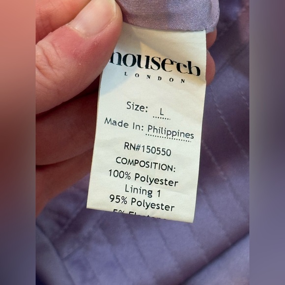 House of CB Charmaine Corset Satin Maxi Slip Dress Lilac Size L back slit - Picture 10 of 11